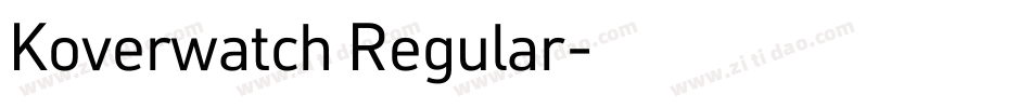 Koverwatch Regular字体转换